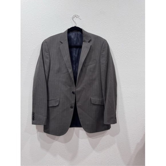 Kenneth Cole New York Other - Kenneth Cole New York Mens Gray 100% Wool Two Button Blazer Sport Coat 40R ML558